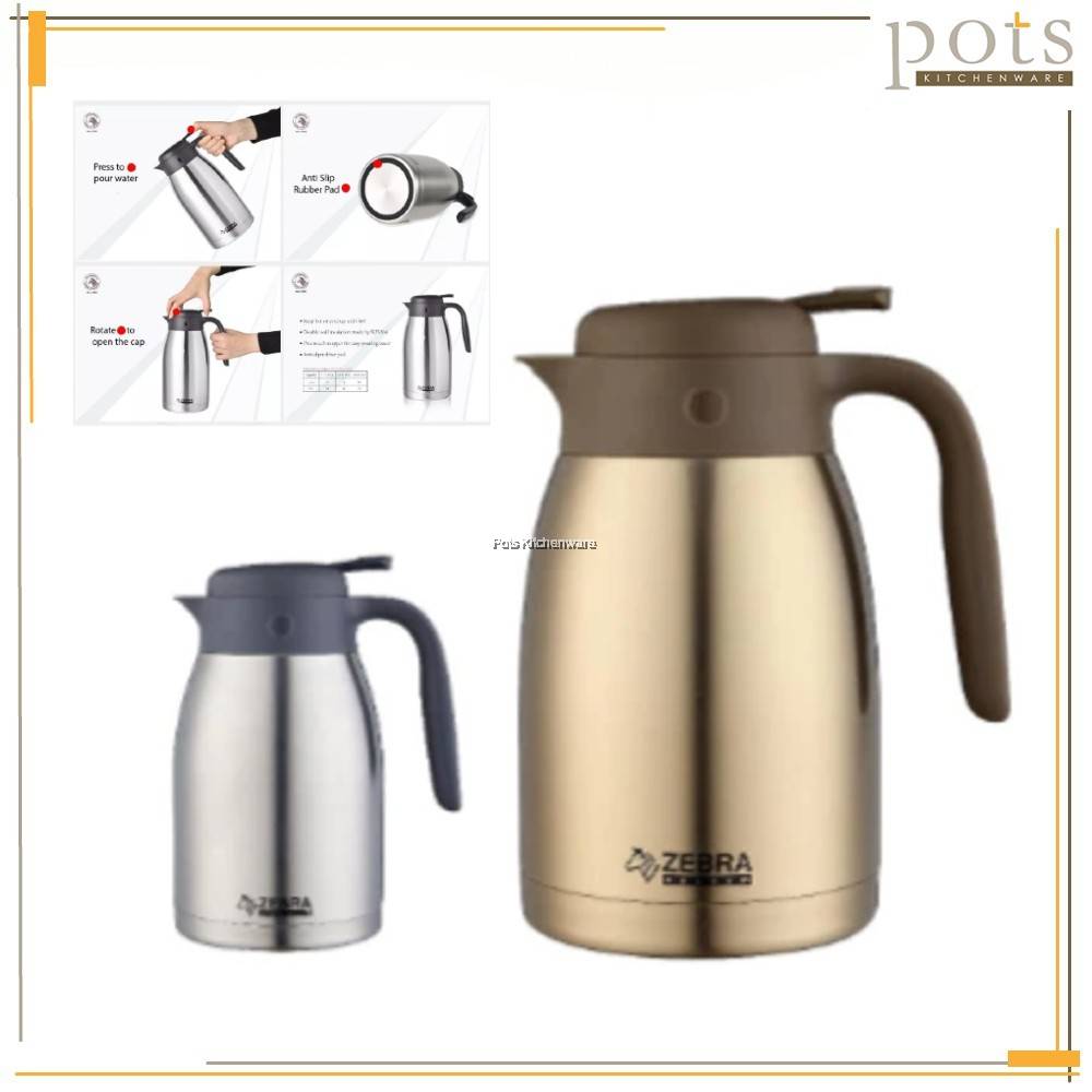 Thermos Zebra Thermal Flask Zebra Litre Litre Vacuum Jug Smart IV